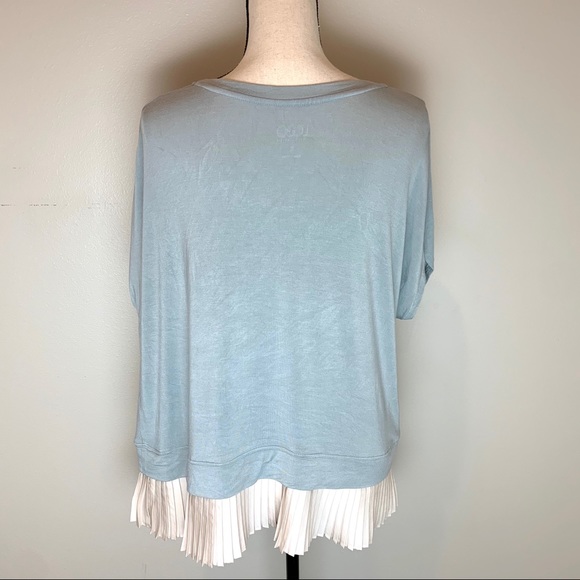 LOGO Lori Goldstein Pleated Trim Top - Picture 2 of 4